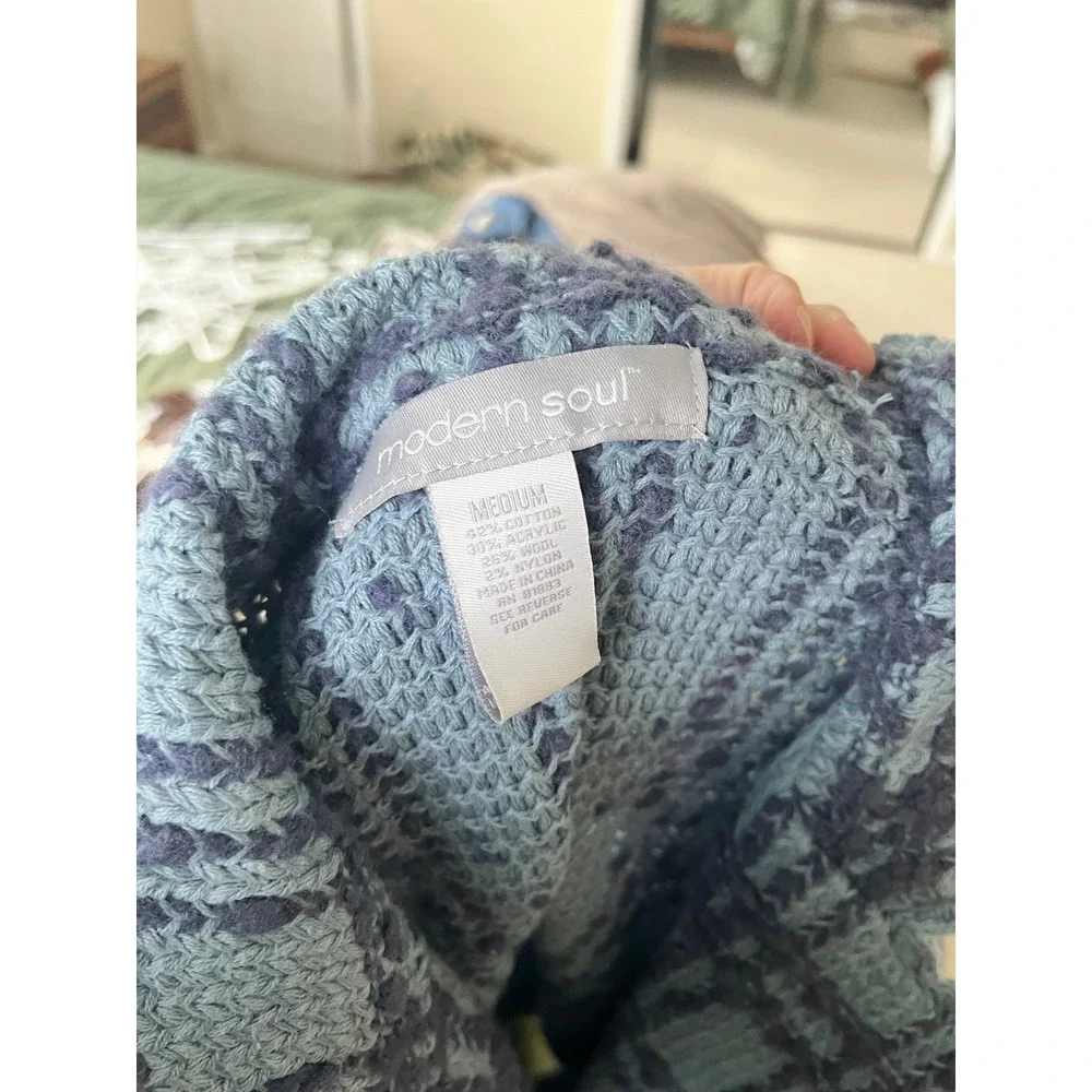 Vintage Modern Soul Plaid‎ Cardigan Sweater Jacket